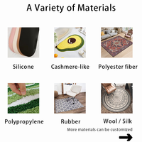 Tapis de porte modernes personnalisés en polyester 100% à motifs géométriques, tapis de salon antimicrobiens fabriqués à la machine, impression 3D, rouleau de 2m
