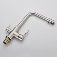 Robinet de cuisine moderne évier 3 voies eau potable noir 1 poignée filtre purificateur robinets de cuisine