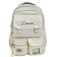 Mochila Escolar de Gran Capacidad para Estudiantes de Secundaria y Preparatoria, Estilo Japonés, Estilo Instagram, de Alta Gama para Mujer