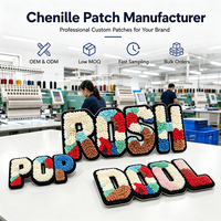 Patch brodé en chenille avec lettres, logo personnalisé, OEM, lettres alphabétiques en gros pour veste, sweat à capuche, vêtements, patch brodé