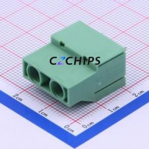 DB910-9.52-2P-GN-S Screw Terminal Block Through hole Component (THT),P=9.52mm Connector 1x2P 9.52mm Green Through Hole - Product Image 2