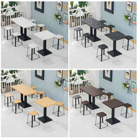 Ensemble de chaises de table à manger commerciales personnalisées pour restauration rapide restaurants restauration snack bar thé au lait meubles de restaurant