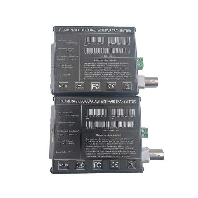 Factory OEM Metal Surveil Camera IP Over Coaxial Extender RJ45 to BNC Transmission EOC Extender for CCTV System