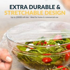 Film alimentaire en plastique 12 po x 2000 pi avec coupe-film intégré, film alimentaire sûr pour la cuisine et le stockage des aliments - Product Image 4