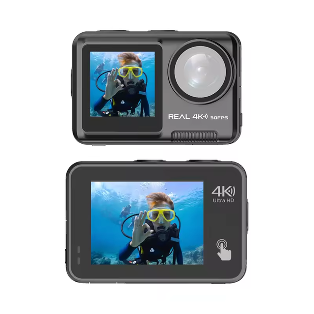 Wholesale Price HDKing Dual Screen Body Waterproof 7M Wifi EIS Real 4K 60fps 170 Degree 20M Action Camera