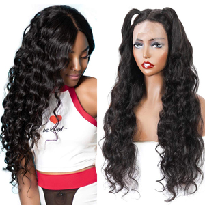 Perruque loose wave brésilienne naturelle, cheveux longs, noir, livraison gratuite - Product Image 4