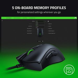 ราคาขายส่งแท้ 100% มีสินค้าในสต็อก เมาส์เกมมิ่ง Razer DeathAdder V2 แบบมีสาย Optical RGB - สีดำ - Product Image 5
