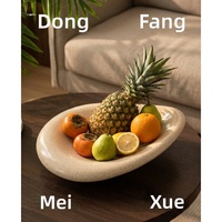 Nouvelle assiette à bijoux en céramique artisanale inspirée de l'Art déco, en forme de galet, pour table basse de salon, objet de décoration intérieure, au design élégant