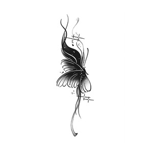 Piccoli Adesivi per Tatuaggi a Farfalla Sexy per Donne, Materiale Cartaceo, Applicazione su Corpo e Viso, Tatuaggio Semi-Permanente a Base <span class=keywords><strong>di</strong></span> Erbe, Durata 2 Settimane - Product Image 5