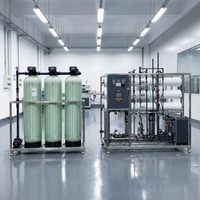 Système d'osmose inverse haute capacité 100L/heure, machine de purification d'eau RO automatique en acier inoxydable contrôlée par PLC