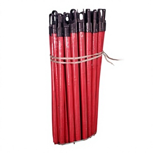 Manches de balai et de serpillière en bois recouvert de PVC floral de 120 cm × 2,2 cm avec filetage italien - Product Image 1