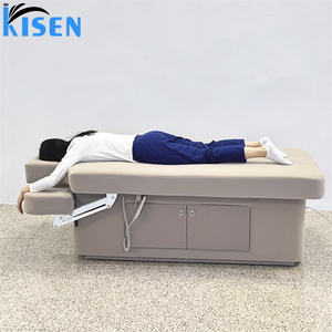 Table de Massage Électrique Moderne Beige à <span class=keywords><strong>2</strong></span> <span class=keywords><strong>Moteurs</strong></span> pour Soins Corporels en Salon de Beauté, Chaise Cosmétique, Lit de Spa Facial avec Espace de Rangement - Offre Spéciale - Product Image 6