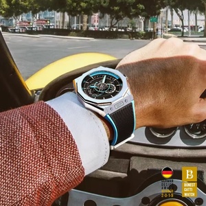 Montre mécanique automatique pour homme BG8601-A German King Speed Series, montre-bracelet de luxe tendance, bracelet en caoutchouc - Product Image 3