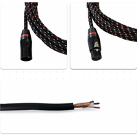 Câble de microphone XLR mâle-femelle OEM RH-X111 en tweed avec blindage spiralé, gaine en PVC et conducteur en cuivre sans oxygène