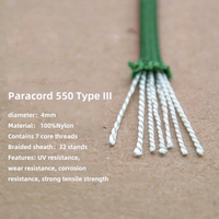 550 Cordes Paracord Couleurs Pastel 4mm 7 Brins Corde de Parachute en Nylon