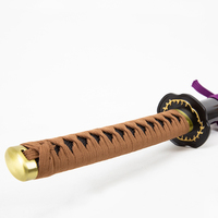 Épée noire décorative traditionnelle non affûtée pour la décoration et les spectacles de cosplay