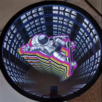 Tunnel led 3d personnalisé miroir infini mille couches abîme miroir couleur néon miroir infini