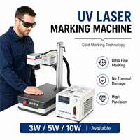 Mini machine de marquage laser UV 5W à refroidissement par eau pour verre, bois, miroir, graveur laser UV