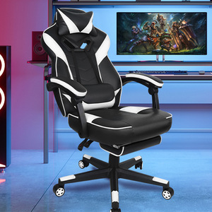 Gaming <b>Chair</b> PU Leather Reclining Swivel Office <b>Chair</b> Height Adjustable For Home <b>Study</b> Bedroom D946 - Product Image 2