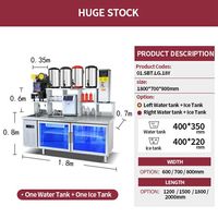 Machine à thé au lait et à bubble tea avec comptoir de bar et armoire réfrigérée pour équipement de préparation de bubble tea