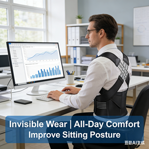 Corrector de Postura Invisible Ajustable, Protección Profesional, Transpirable, Ecológico, Cinturón de Soporte Espinal para Oficina - Product Image 4
