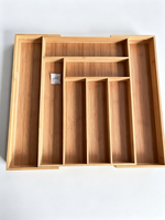 Organisateur de tiroir en bambou multifonctionnel extensible et réglable avec installation facile pour couverts et outils de cuisine