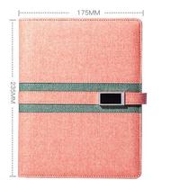 Cahiers d'affaires rechargeables A5/B5 personnalisables avec impression de logo-Couverture en coton et lin, motif diamant 250303-A