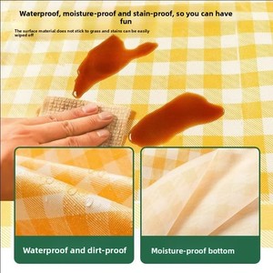 Cross-border Outdoor <b>Picnic</b> <b>Mat</b> Non-slip Waterproof & Moisture-proof Portable Camping Dining Cloth Nonwoven Fabric Spring Use - Product Image 2