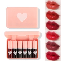 Lot de 6 rouges à lèvres brillants en forme de gelée comme le rouge à lèvres liquide de couleur coréenne
