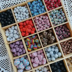 Diamond Ball Water Diamond Handmade Crystal Beads Hole Beads Separation Beads Handmade Bracelet Hanging Material DIY Accessories