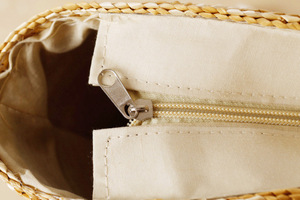 Borsa Tote donna moda <span class=keywords><strong>estiva</strong></span> floreale e paglia di alghe per spiaggia <span class=keywords><strong>o</strong></span> ufficio borsa in Rattan - Product Image 4