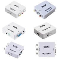 Konverter Mini Av 1080p HDMI ke Av Vga ke HDMI Vga ke Av dengan Konverter Adaptor Audio 3.5mm untuk Penggunaan Multimedia
