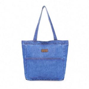 Sac en jean au design simple 2024, petit sac à bandoulière tendance pour femme, sac à main grande capacité - Product Image 3