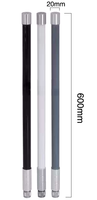Antenne Omni extérieure étanche en fibre de verre pour intérieur, 2dbi, 150-400mhz, connecteur N-femelle Antenne en fibre de verre 20-500MHz