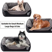 Grand lit pour chien en tissu Oxford imperméable, canapé pour animaux de compagnie lavable avec housse amovible, fond antidérapant, tailles S-3XL