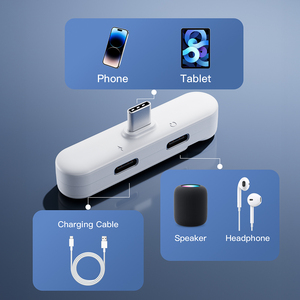 <span class=keywords><strong>Adaptateur</strong></span> universel Type-C pour casque, support de charge pour téléphone compatible <span class=keywords><strong>Apple</strong></span> iPhone 17, prise de transmission de données - Product Image 2