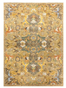 Luxury Custom Tibetan Wool and Silk Hand Knotted Carpet Handmade Area Rug for Contemporary Living Room Hotel Office and Resident - Product Image 1