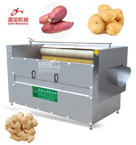 Kommerzielle Automatische Kartoffelwasch- und Schälmaschine Kleiner Halbautomatischer Edelstahl-Elektroschäler Preis zum Verkauf - Product Image 1