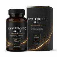 Complément d'acide hyaluronique 250 mg avec biotine haute puissance 5000 mcg pour la santé des cheveux, de la peau et des ongles – Marque privée, vente en gros