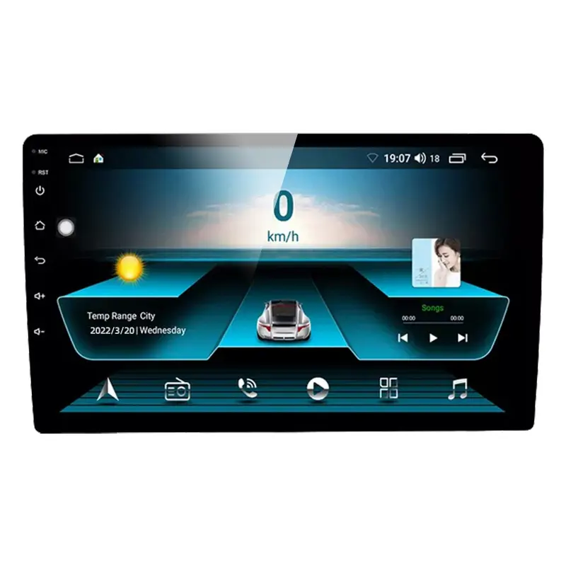 Android 10.0 araba radyo Stereo 9.5 ''dikey dokunmatik ekran Tesla tarzı 2 Din Autoradio GPS WIFI BT RDS FM