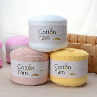 16 Strands Medium Thick Spun 100% Pure Cotton Yarn for Children's Baby Hand Knitting