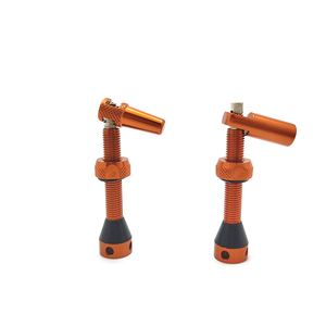 Válvula Presta de bicicleta sin cámara de 50mm de alta calidad, accesorio de aleación de aluminio naranja para bicicletas - Product Image 3