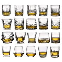 Verres à whisky en cristal en gros, verres à shot personnalisés avec logo et gobelets à base lourde pour whisky, vodka, gin