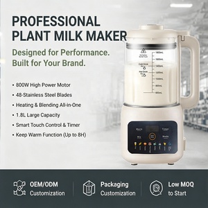 Máquina <span class=keywords><strong>para</strong></span> <span class=keywords><strong>Hacer</strong></span> <span class=keywords><strong>Leche</strong></span> <span class=keywords><strong>Vegana</strong></span> de 1.8L y 800W, Automática 8 en 1, 46 Cuchillas, Autolimpiante, <span class=keywords><strong>para</strong></span> <span class=keywords><strong>Hacer</strong></span> <span class=keywords><strong>Leche</strong></span> Vegetal en Casa o Cafetería, Enchufe Europeo - Product Image 4
