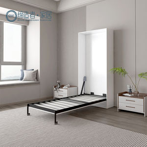 Kit de cama Murphy hidráulica de pistón de Gas Manual, cama de pared Vertical de tamaño doble individual escondite de tablero de partículas con pata automática - Product Image 2