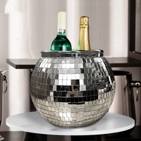 Faveurs de fête de mariée, refroidisseur de vin Disco fait à la main, fête d'enterrement de vie de jeune fille, gobelet à Champagne miroir, tasse à boule Disco, seau à glace