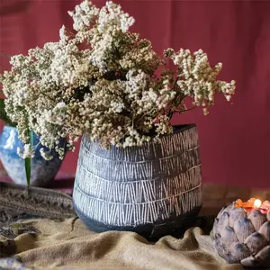 Современный деревенский стиль текстура ручной работы терракотовый садовый горшок бетонный цветочный горшок формы керамический горшок для растений