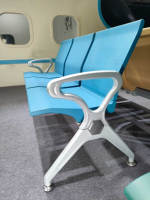 Chaises d'attente électriques en alliage d'aluminium avec port USB personnalisable de haute qualité pour l'hôpital, l'école, la clinique, le cabinet dentaire