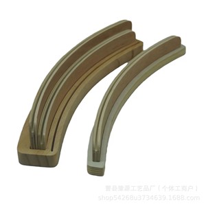 Expositor de cartas de madera curvado con grabado en relieve para uso doméstico - Product Image 3