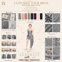 Robe en satin sur mesure à bretelles spaghetti et décolleté plongeant en V pour la vente en gros